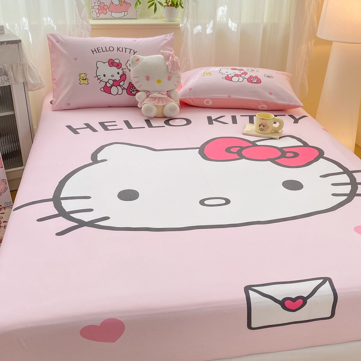 91家纺网 家纺一手货源 找家纺 博雅 2026新款三丽欧大版全棉纯棉单床笠床笠单件 全棉大版-大脸猫kt