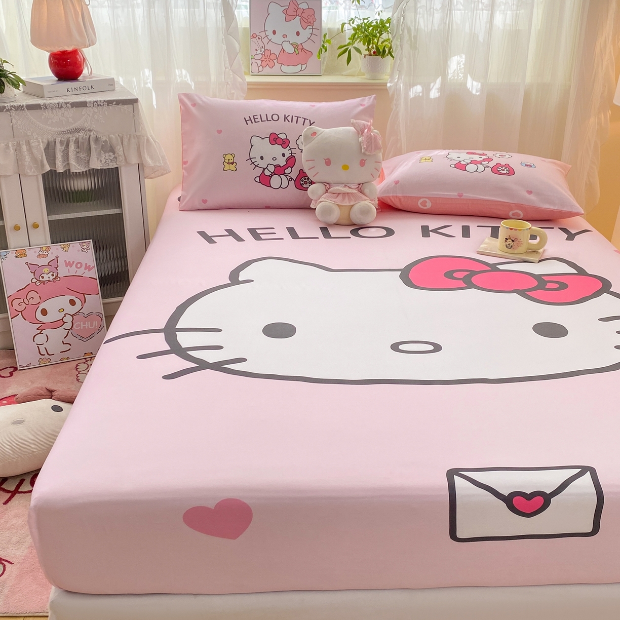 91家纺网 家纺一手货源 找家纺 博雅 2026新款三丽欧大版全棉纯棉单床笠床笠单件 全棉大版-大脸猫kt