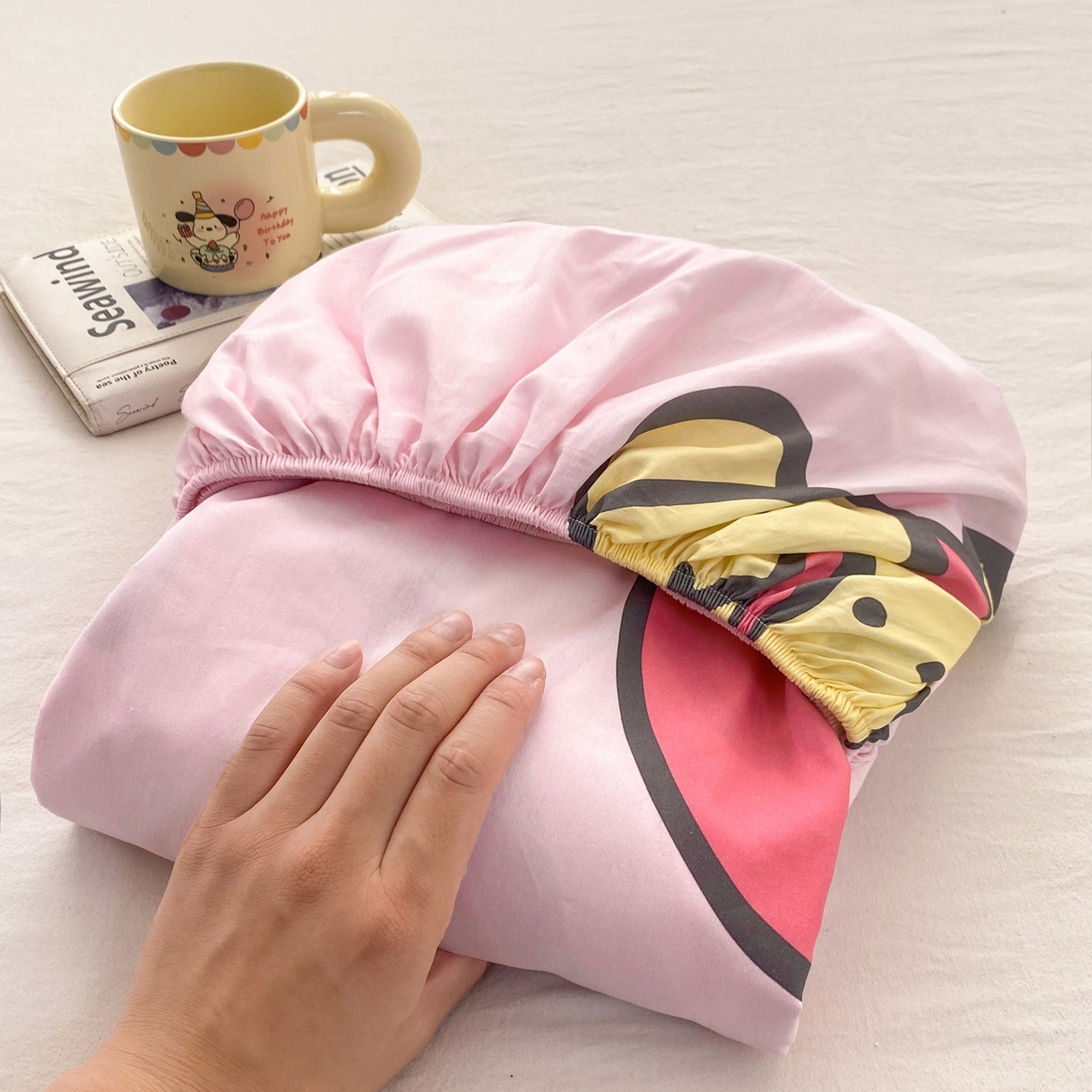 91家纺网 家纺一手货源 找家纺 博雅 2026新款三丽欧大版全棉纯棉单床笠床笠单件 全棉大版-大脸猫kt