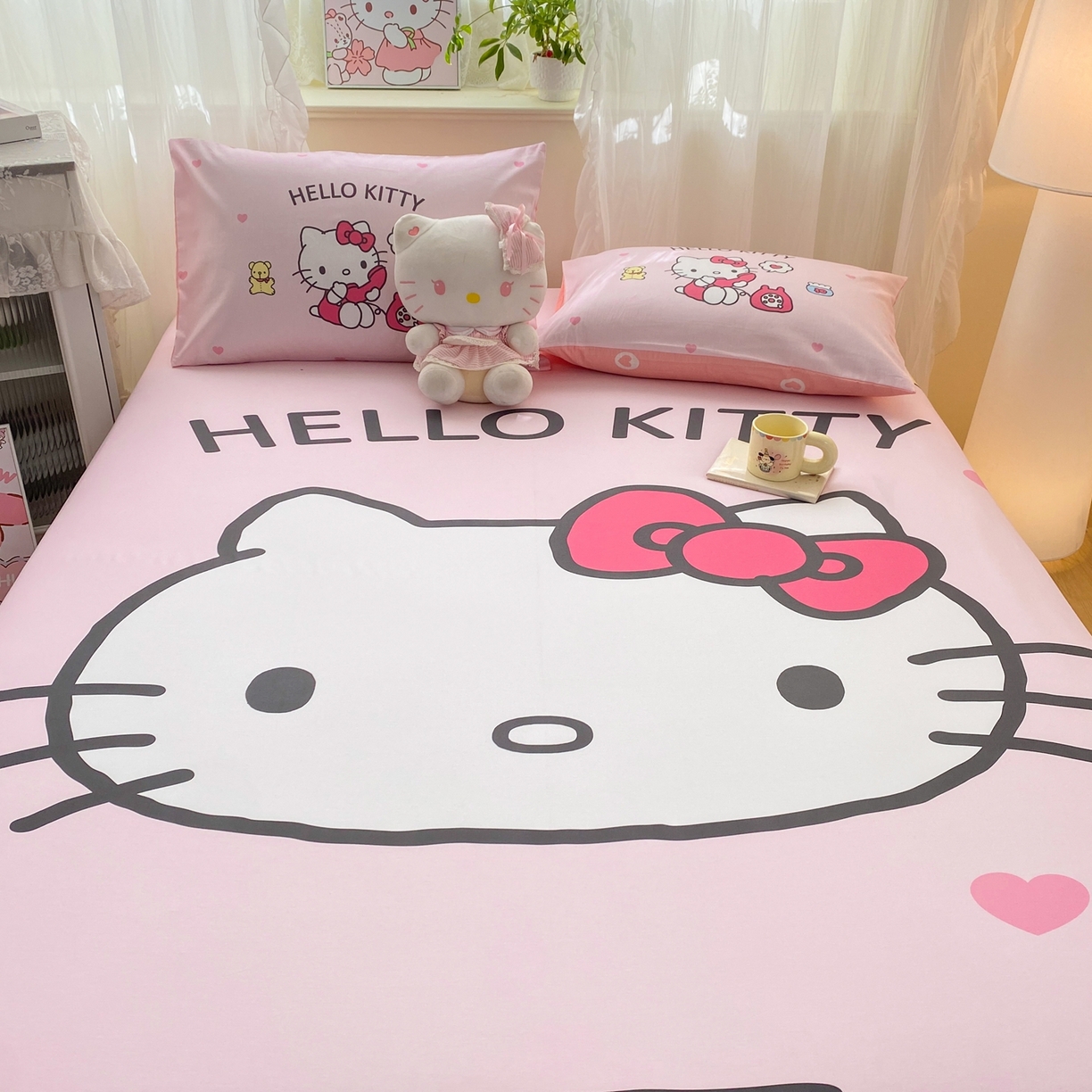 91家纺网 家纺一手货源 找家纺 博雅 2026新款三丽欧大版全棉纯棉单床笠床笠单件 全棉大版-大脸猫kt