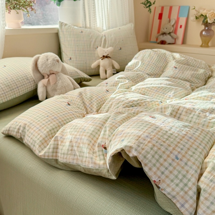 91家纺网 家纺一手货源 找家纺 安力森/诚臻酒店用品 2026新款A类双层皱皱纱四件套 腊肠狗