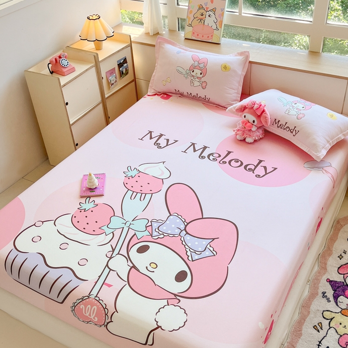 91家纺网 家纺一手货源 找家纺 博雅 2026新款三丽欧大版全棉纯棉单床笠床笠单件 全棉大版-蛋糕美乐蒂