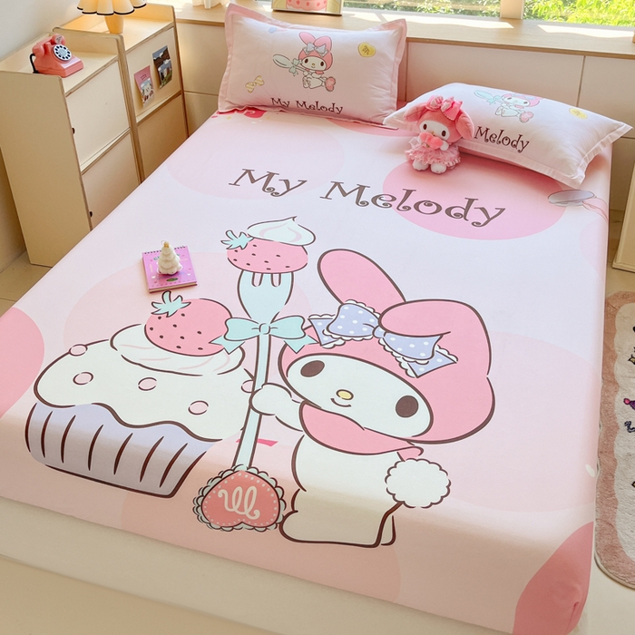 91家纺网 家纺一手货源 找家纺 博雅 2026新款三丽欧大版全棉纯棉单床笠床笠单件 全棉大版-蛋糕美乐蒂