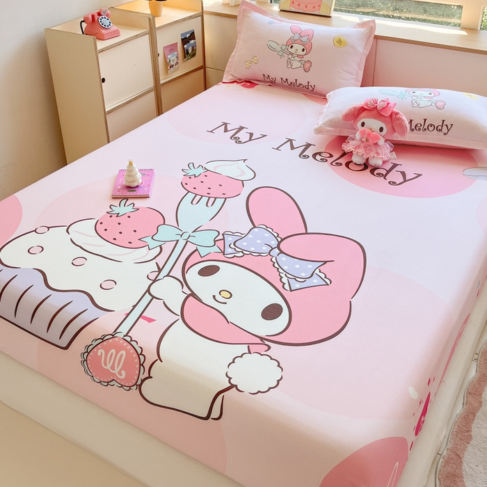 91家纺网 家纺一手货源 找家纺 博雅 2026新款三丽欧大版全棉纯棉单床笠床笠单件 全棉大版-蛋糕美乐蒂