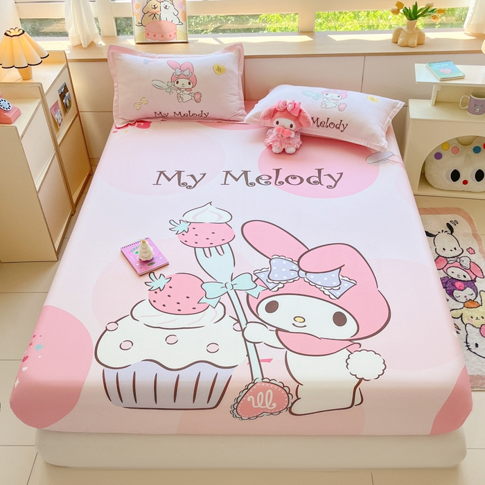 91家纺网 家纺一手货源 找家纺 博雅 2026新款三丽欧大版全棉纯棉单床笠床笠单件 全棉大版-蛋糕美乐蒂