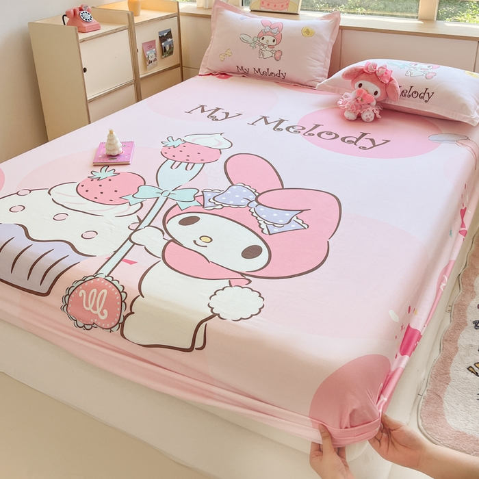 91家纺网 家纺一手货源 找家纺 博雅 2026新款三丽欧大版全棉纯棉单床笠床笠单件 全棉大版-蛋糕美乐蒂