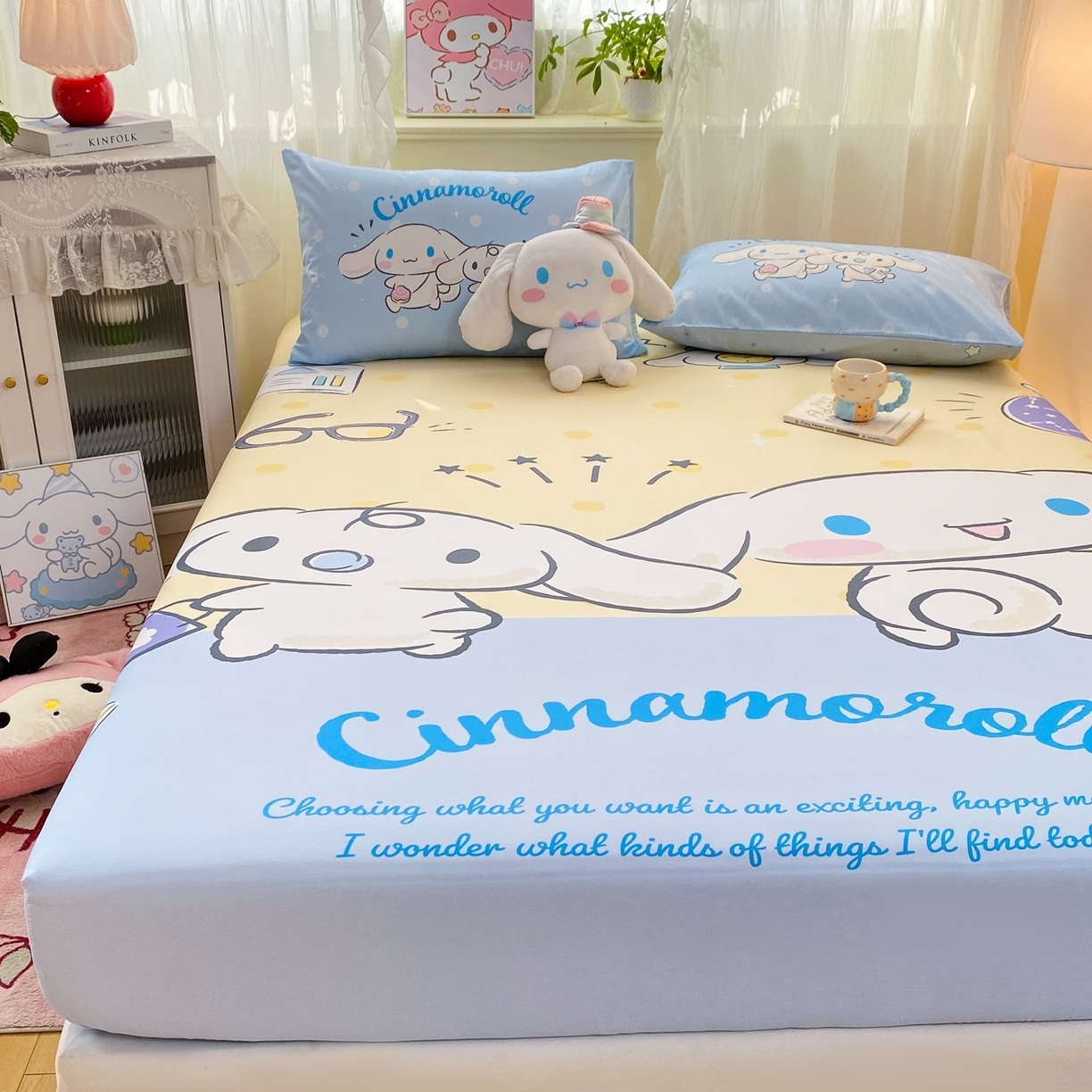 91家纺网 家纺一手货源 找家纺 博雅 2026新款三丽欧大版全棉纯棉单床笠床笠单件 全棉大版-蛋黄玉桂狗