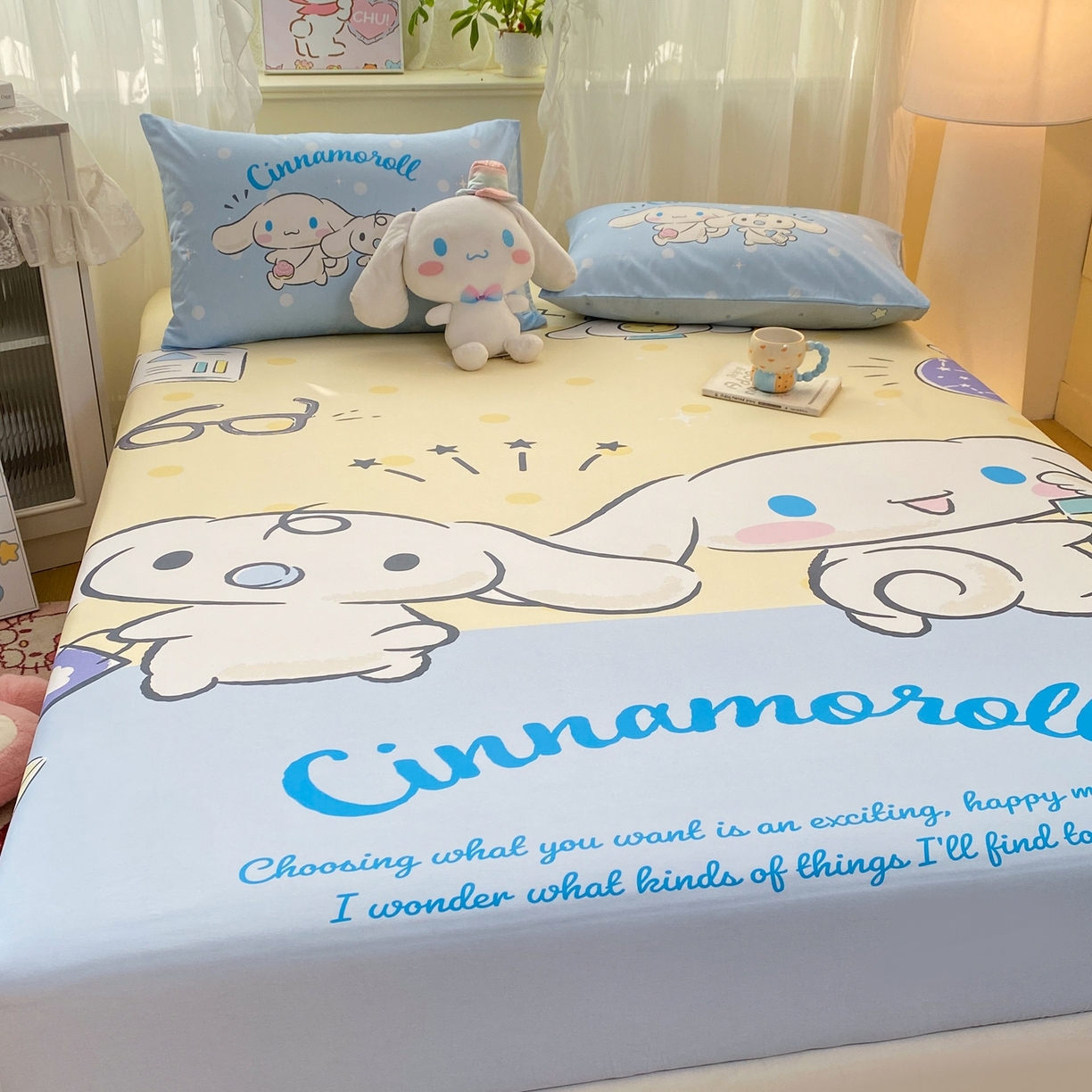 91家纺网 家纺一手货源 找家纺 博雅 2026新款三丽欧大版全棉纯棉单床笠床笠单件 全棉大版-蛋黄玉桂狗