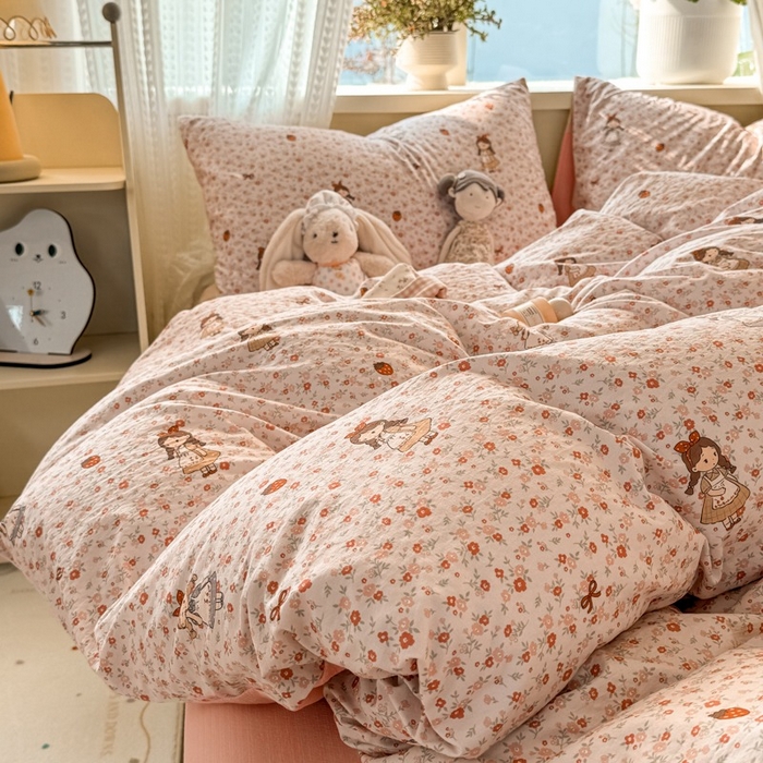 91家纺网 家纺一手货源 找家纺 安力森/诚臻酒店用品 2026新款A类双层皱皱纱四件套 玛丽