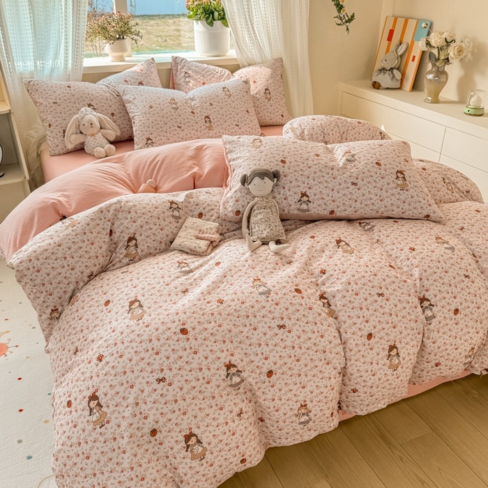 91家纺网 家纺一手货源 找家纺 安力森/诚臻酒店用品 2026新款A类双层皱皱纱四件套 玛丽