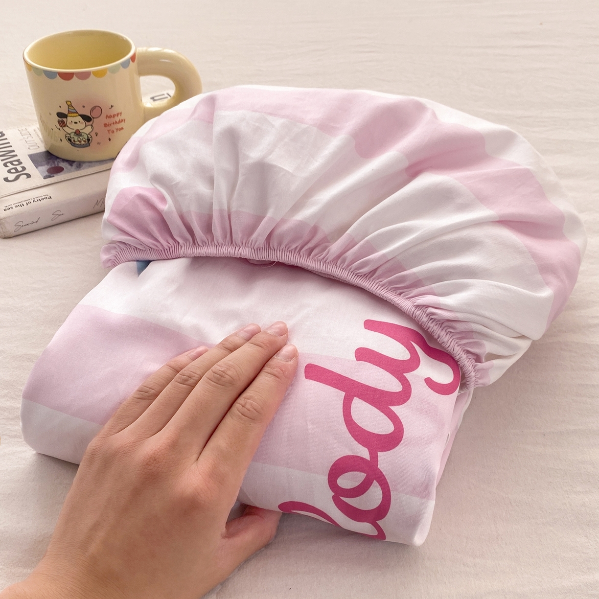 91家纺网 家纺一手货源 找家纺 博雅 2026新款三丽欧大版全棉纯棉单床笠床笠单件 全棉大版-花环美乐蒂