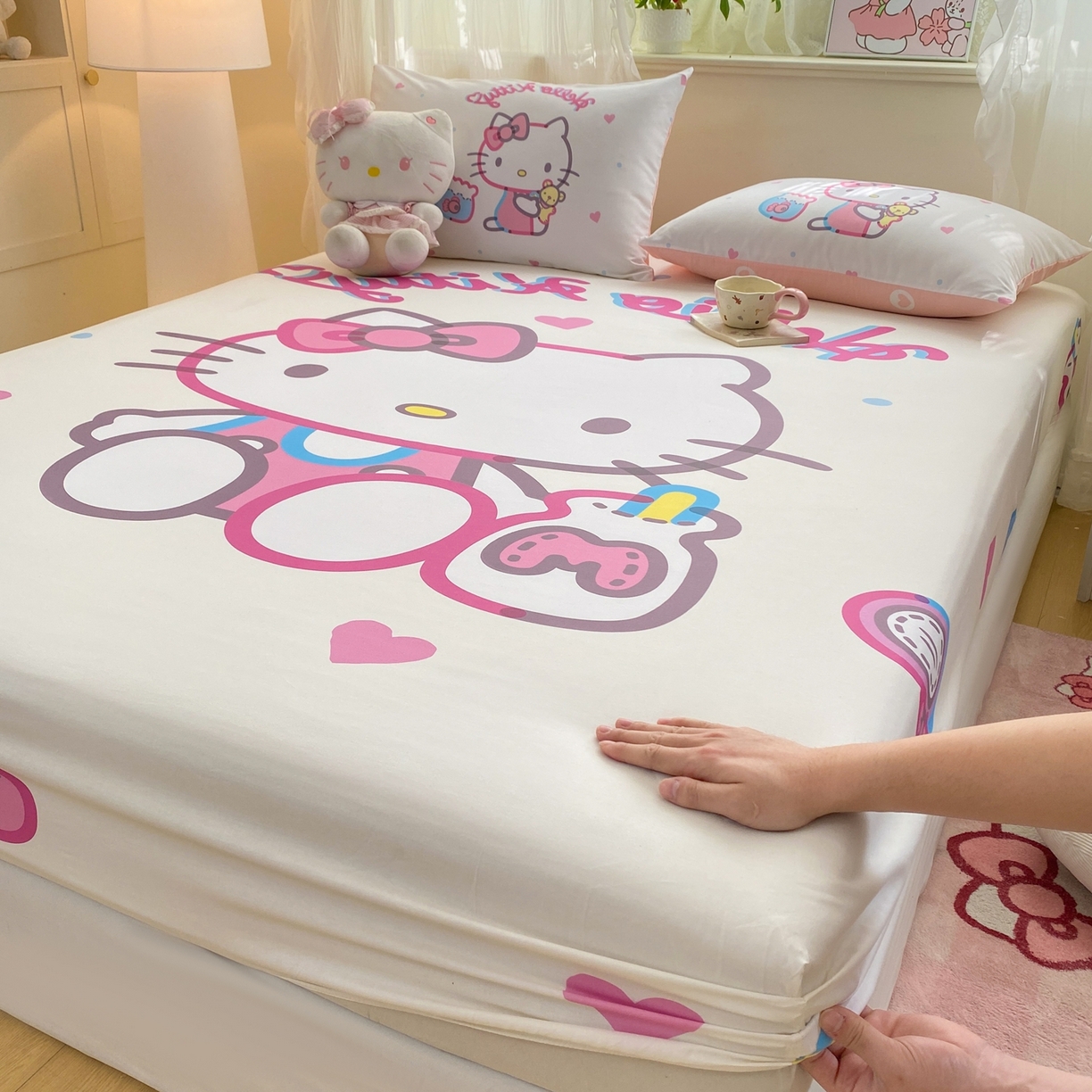 博雅 2026新款三丽欧大版全棉纯棉单床笠床笠单件 全棉大版-镜子kt