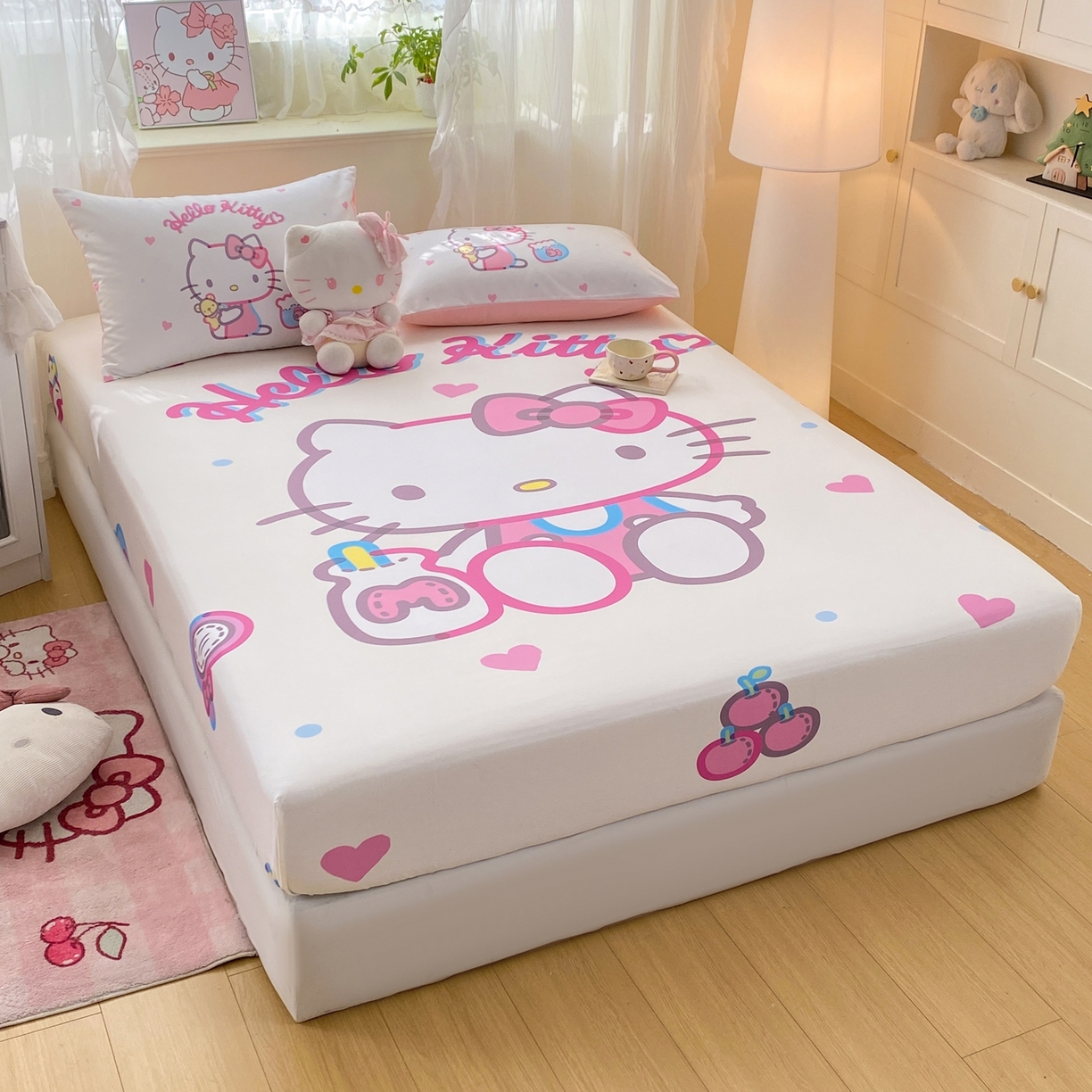 91家纺网 家纺一手货源 找家纺 博雅 2026新款三丽欧大版全棉纯棉单床笠床笠单件 全棉大版-镜子kt