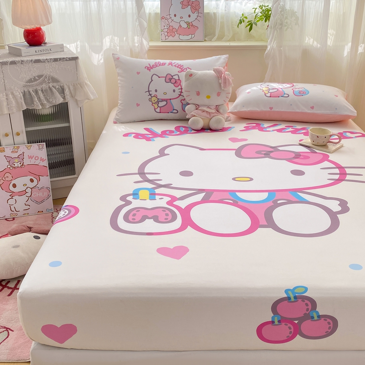 91家纺网 家纺一手货源 找家纺 博雅 2026新款三丽欧大版全棉纯棉单床笠床笠单件 全棉大版-镜子kt