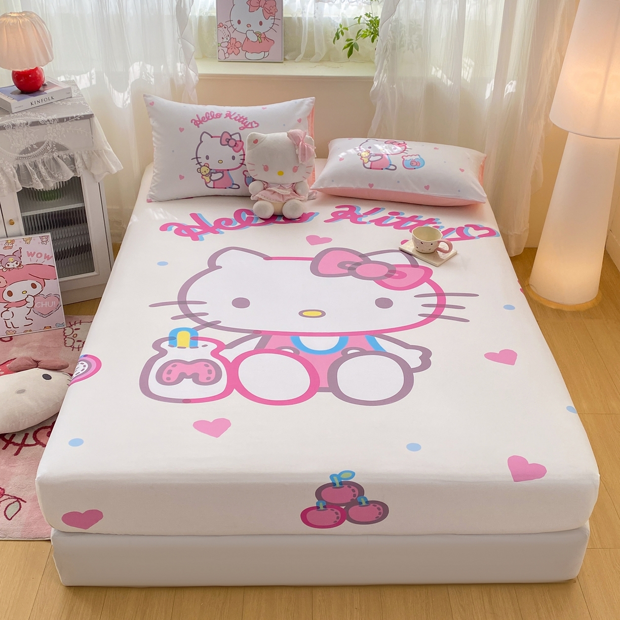 91家纺网 家纺一手货源 找家纺 博雅 2026新款三丽欧大版全棉纯棉单床笠床笠单件 全棉大版-镜子kt