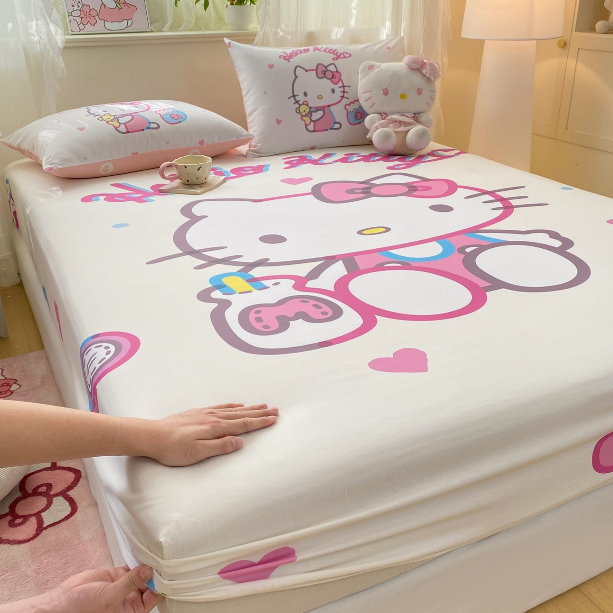 91家纺网 家纺一手货源 找家纺 博雅 2026新款三丽欧大版全棉纯棉单床笠床笠单件 全棉大版-镜子kt