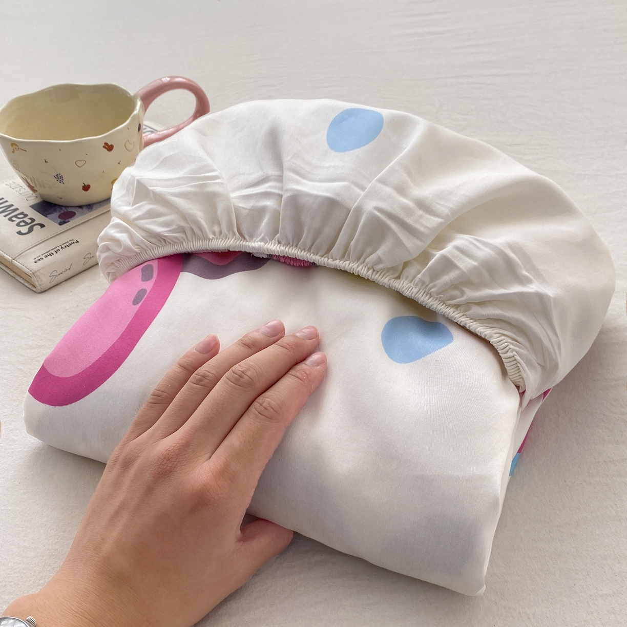 91家纺网 家纺一手货源 找家纺 博雅 2026新款三丽欧大版全棉纯棉单床笠床笠单件 全棉大版-镜子kt