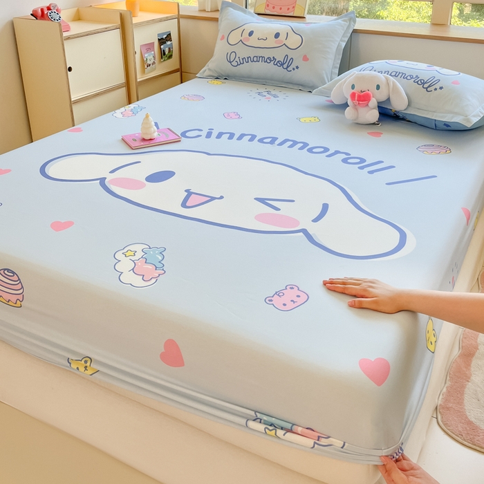 博雅 2026新款三丽欧大版全棉纯棉单床笠床笠单件 全棉大版-开心玉桂狗