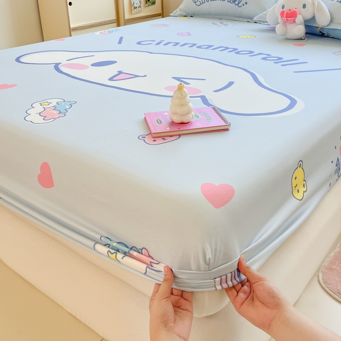 91家纺网 家纺一手货源 找家纺 博雅 2026新款三丽欧大版全棉纯棉单床笠床笠单件 全棉大版-开心玉桂狗