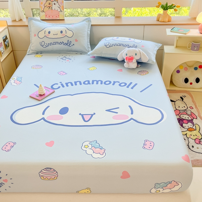 91家纺网 家纺一手货源 找家纺 博雅 2026新款三丽欧大版全棉纯棉单床笠床笠单件 全棉大版-开心玉桂狗