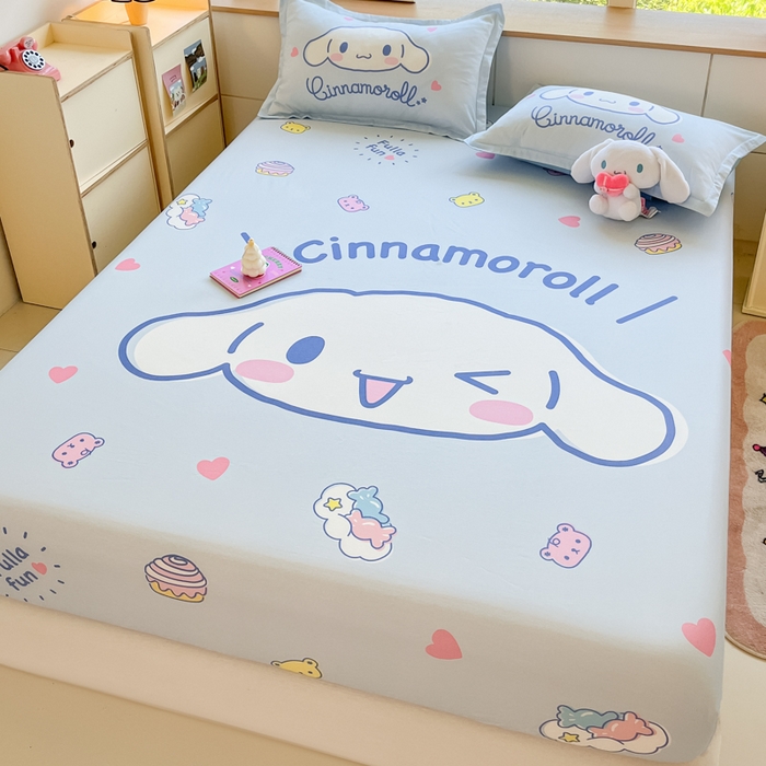 91家纺网 家纺一手货源 找家纺 博雅 2026新款三丽欧大版全棉纯棉单床笠床笠单件 全棉大版-开心玉桂狗