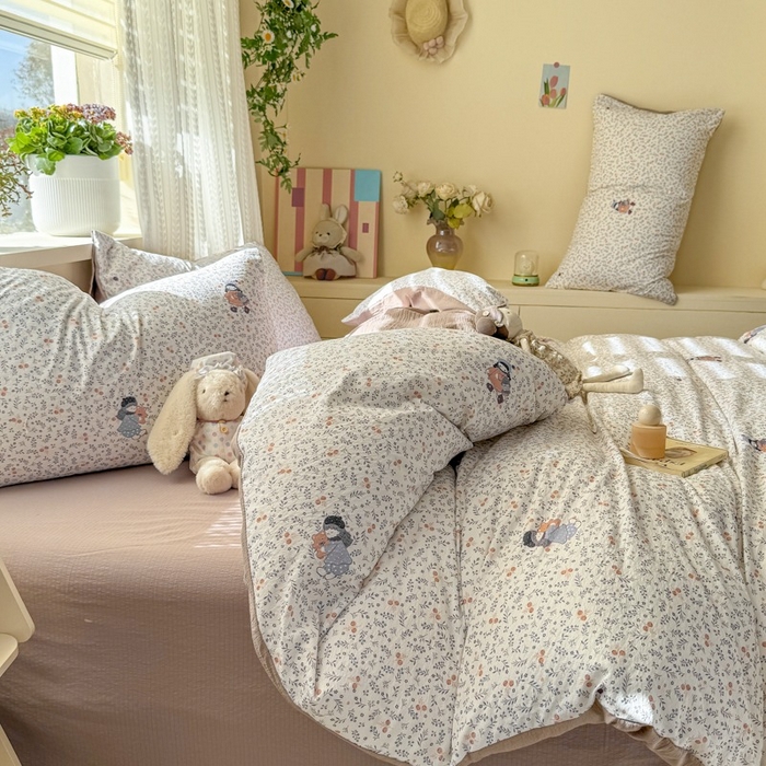 91家纺网 家纺一手货源 找家纺 安力森/诚臻酒店用品 2026新款A类双层皱皱纱四件套 时光