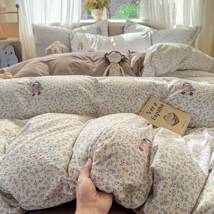 91家纺网 家纺一手货源 找家纺 安力森/诚臻酒店用品 2026新款A类双层皱皱纱四件套 时光