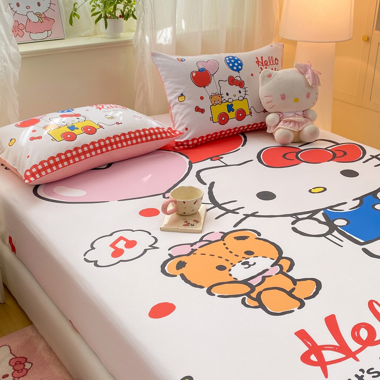 91家纺网 家纺一手货源 找家纺 博雅 2026新款三丽欧大版全棉纯棉单床笠床笠单件 全棉大版-乐园kt