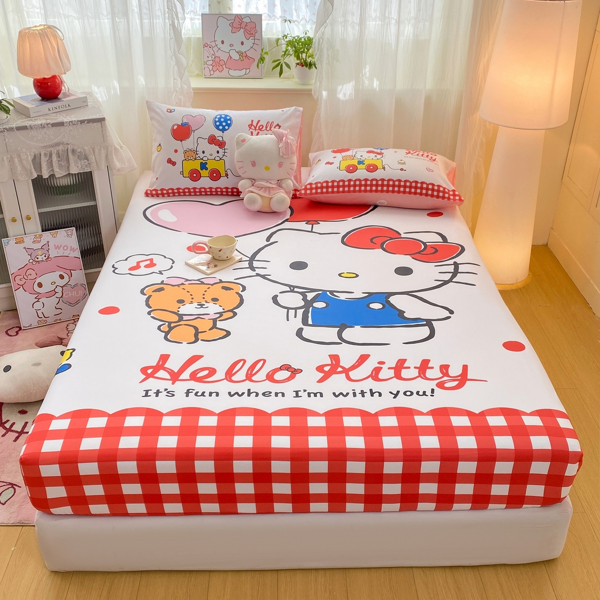 91家纺网 家纺一手货源 找家纺 博雅 2026新款三丽欧大版全棉纯棉单床笠床笠单件 全棉大版-乐园kt