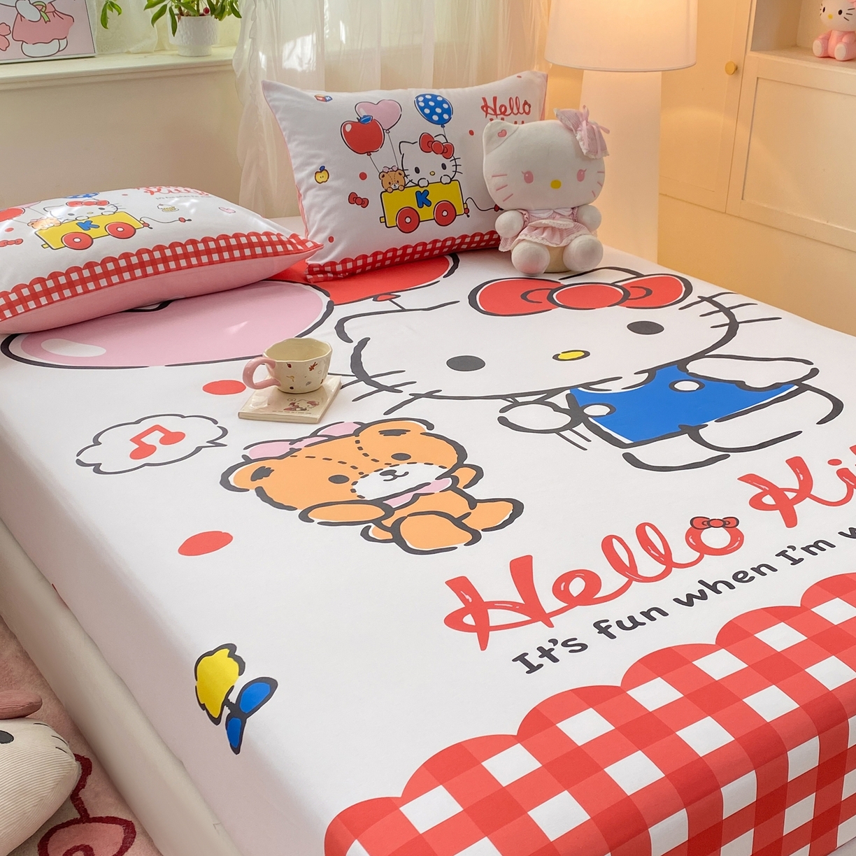 91家纺网 家纺一手货源 找家纺 博雅 2026新款三丽欧大版全棉纯棉单床笠床笠单件 全棉大版-乐园kt