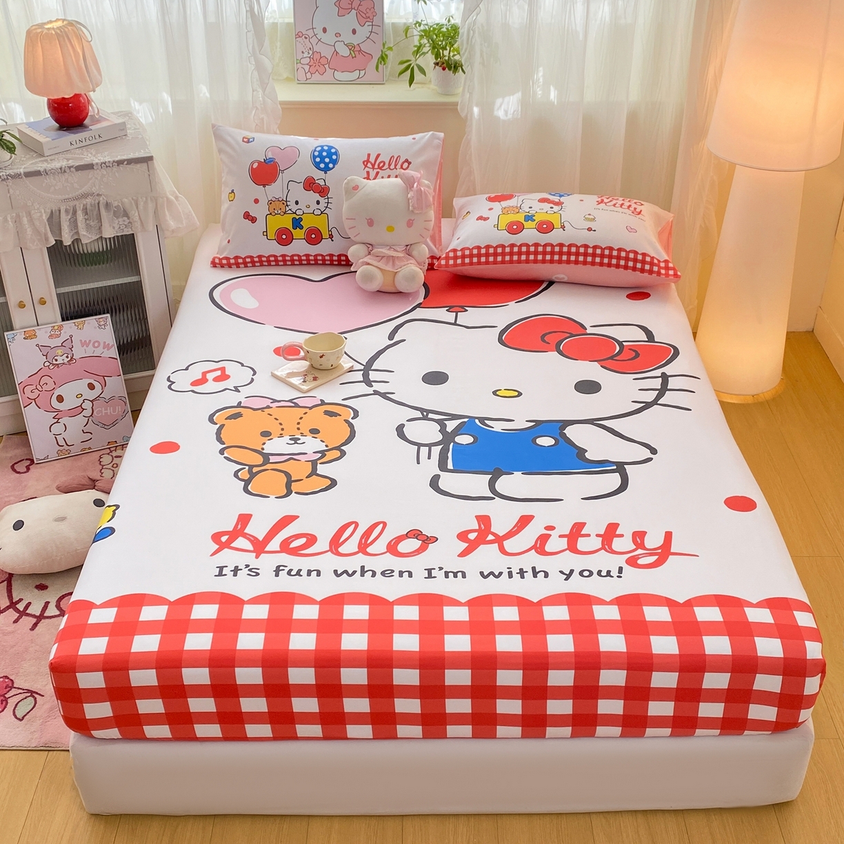 91家纺网 家纺一手货源 找家纺 博雅 2026新款三丽欧大版全棉纯棉单床笠床笠单件 全棉大版-乐园kt