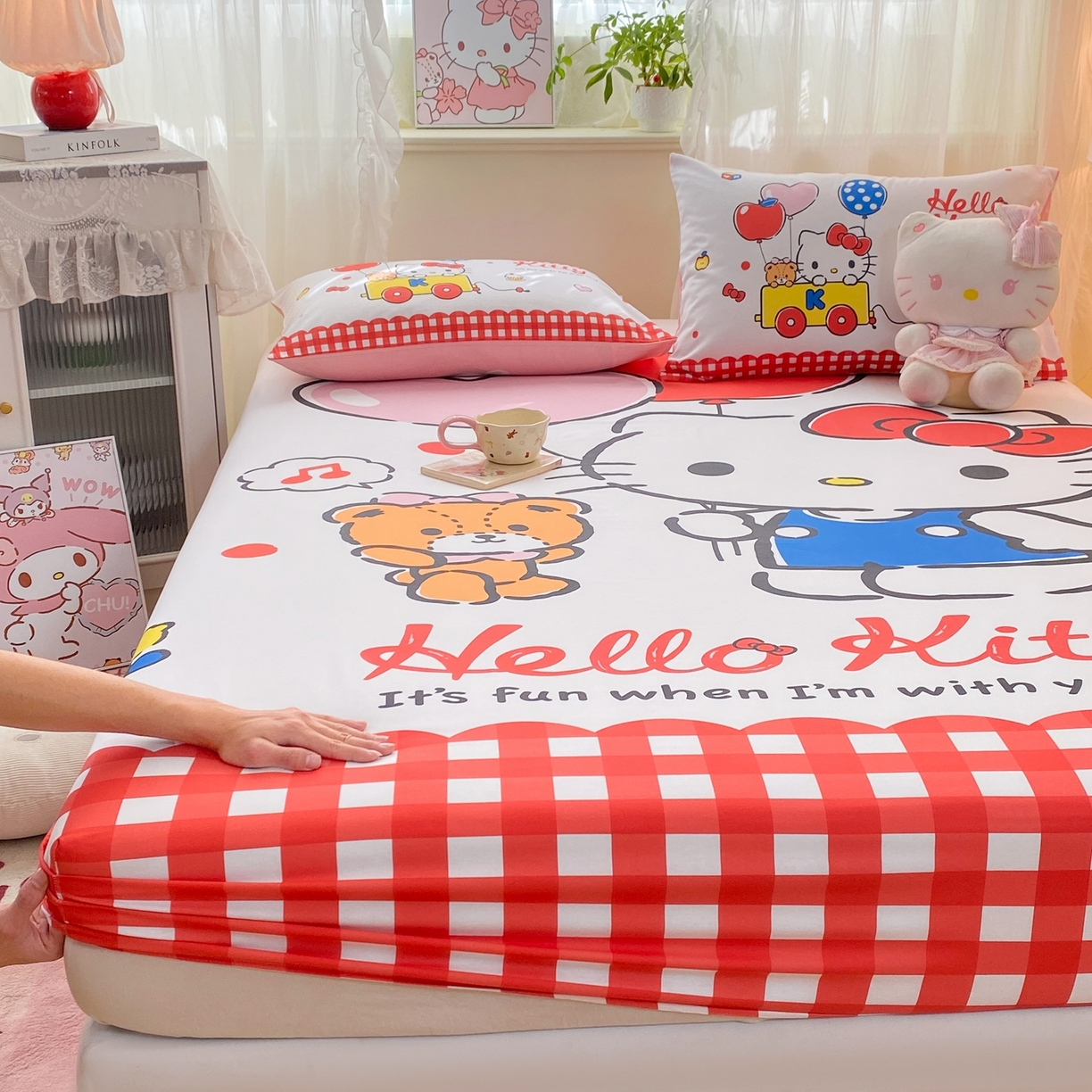 91家纺网 家纺一手货源 找家纺 博雅 2026新款三丽欧大版全棉纯棉单床笠床笠单件 全棉大版-乐园kt