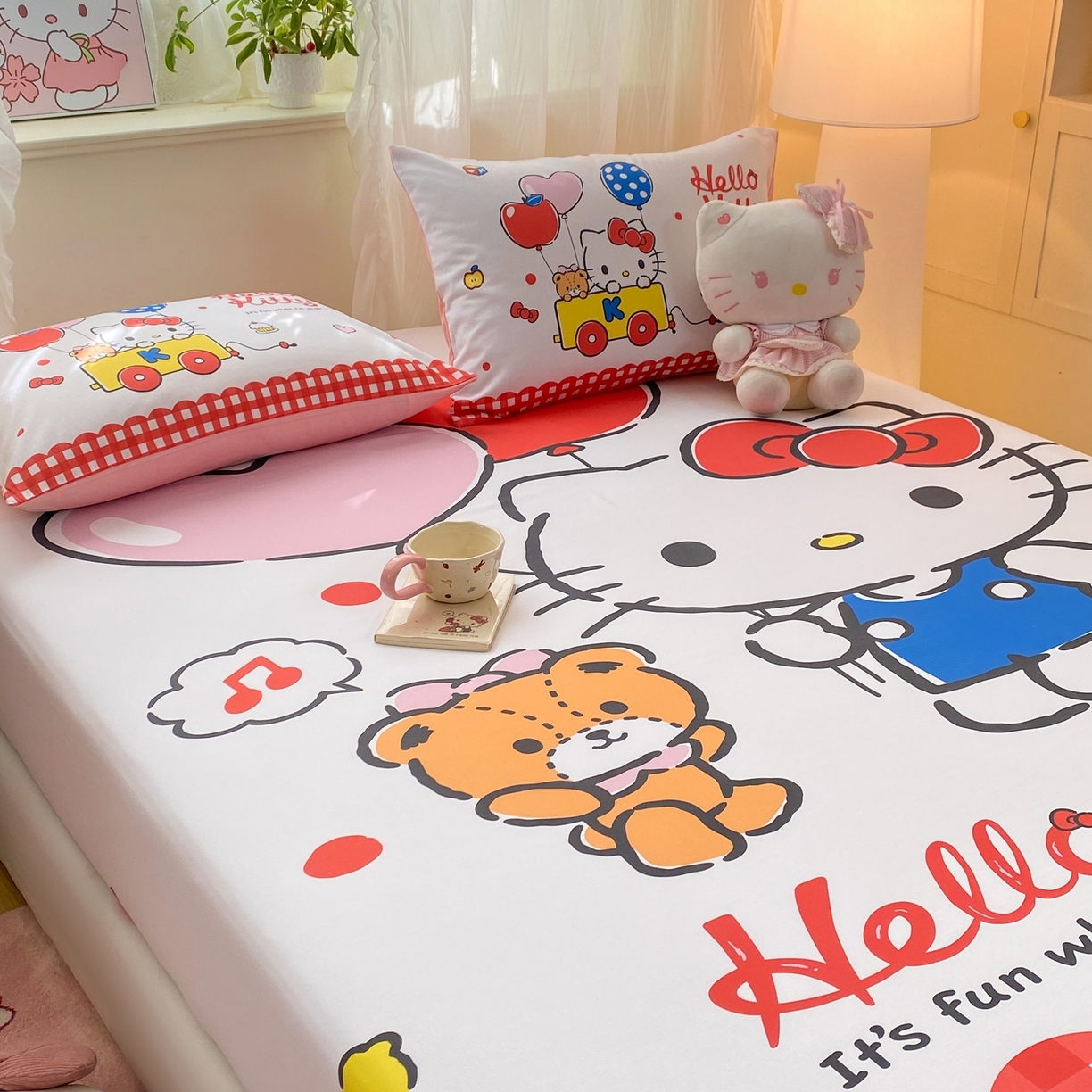 91家纺网 家纺一手货源 找家纺 博雅 2026新款三丽欧大版全棉纯棉单床笠床笠单件 全棉大版-乐园kt