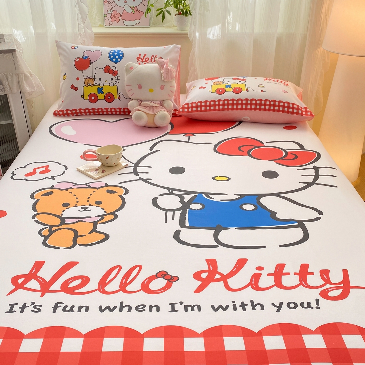 91家纺网 家纺一手货源 找家纺 博雅 2026新款三丽欧大版全棉纯棉单床笠床笠单件 全棉大版-乐园kt