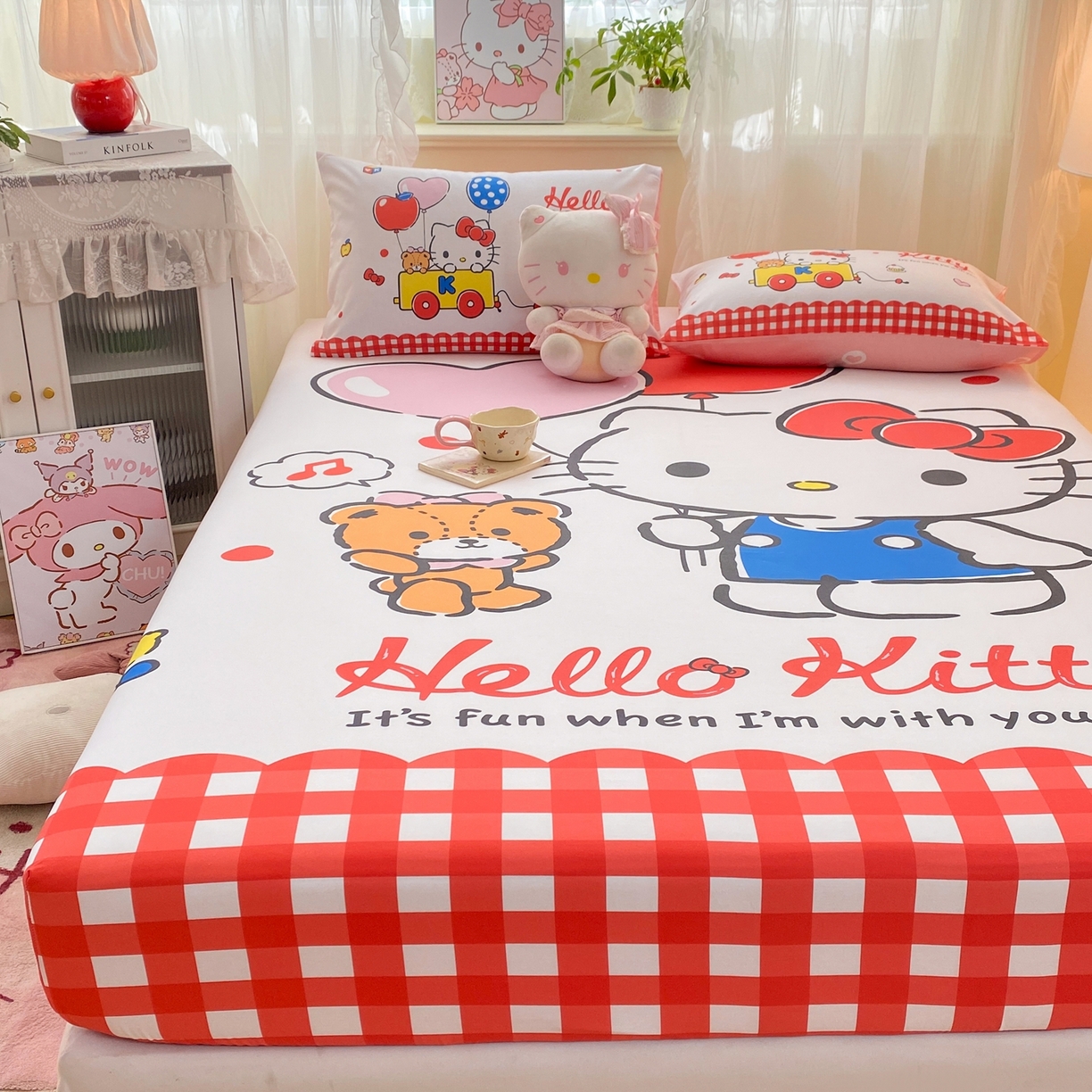 91家纺网 家纺一手货源 找家纺 博雅 2026新款三丽欧大版全棉纯棉单床笠床笠单件 全棉大版-乐园kt