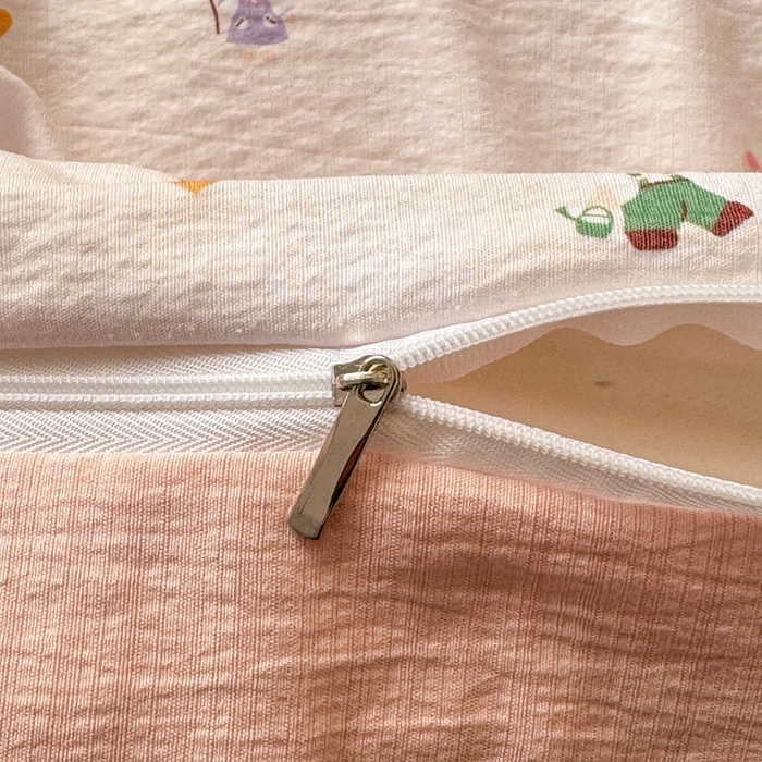 91家纺网 家纺一手货源 找家纺 安力森/诚臻酒店用品 2026新款A类双层皱皱纱四件套 桃心萌兔集