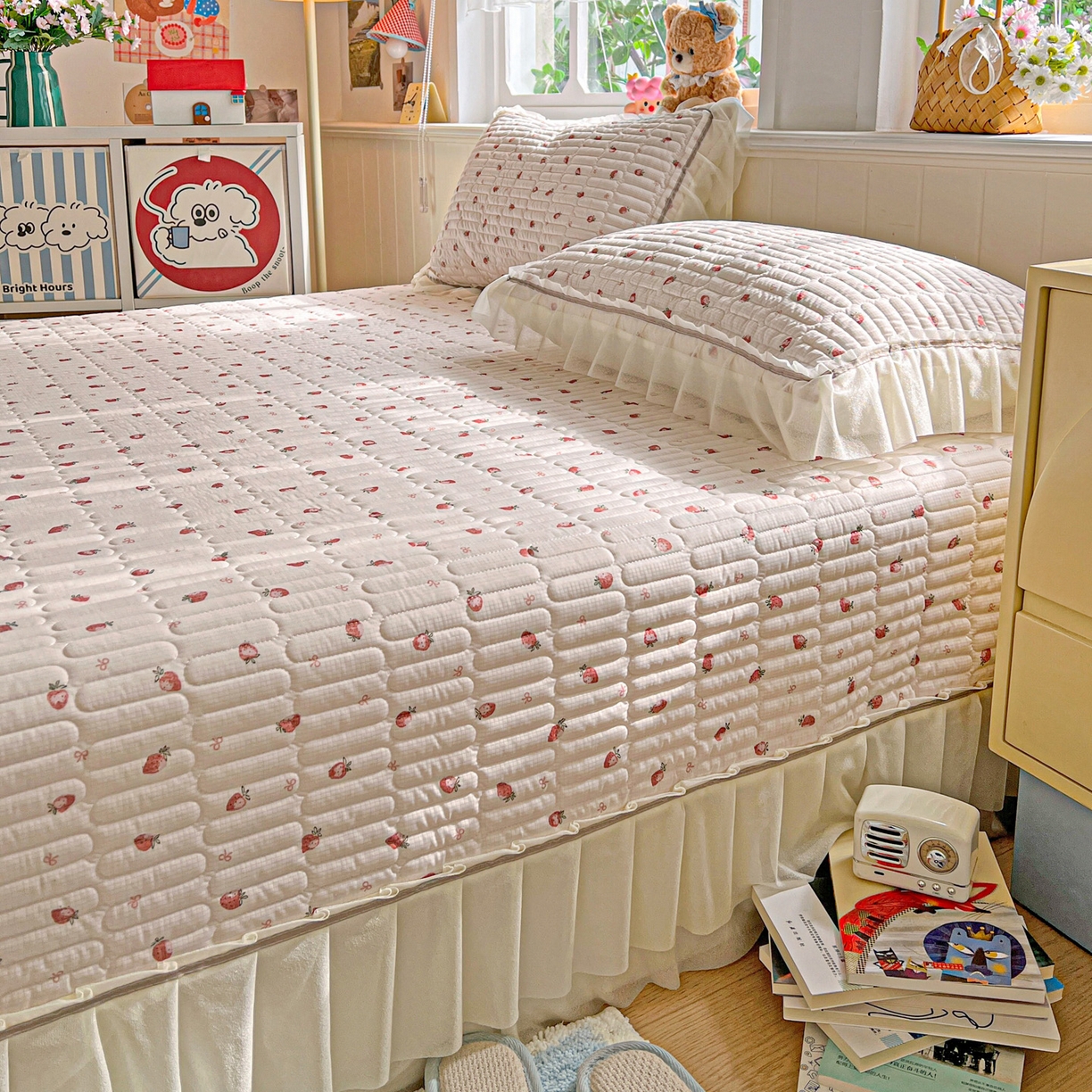 91家纺网 家纺一手货源 找家纺 （总）富米莱（原臻工厂） 2026新款高奢维密花边冰肤格凉感夏凉被床盖夏被空调被四件套