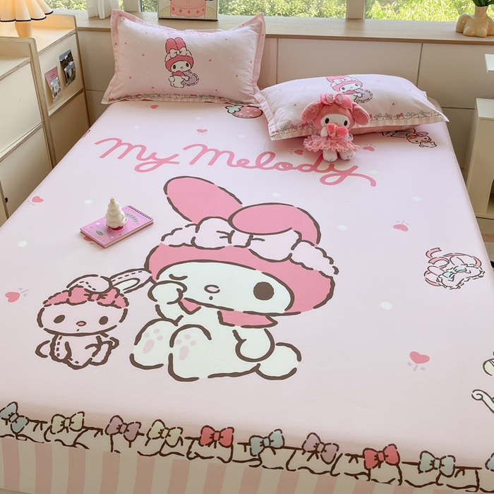 91家纺网 家纺一手货源 找家纺 博雅 2026新款三丽欧大版全棉纯棉单床笠床笠单件 全棉大版-木马美乐蒂