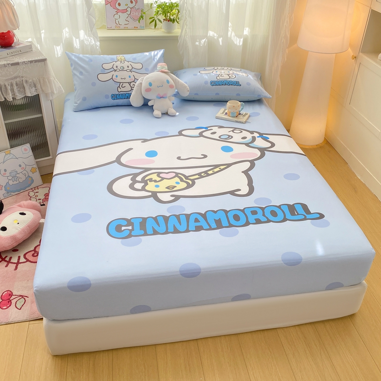 91家纺网 家纺一手货源 找家纺 博雅 2026新款三丽欧大版全棉纯棉单床笠床笠单件 全棉大版-圈圈玉桂狗