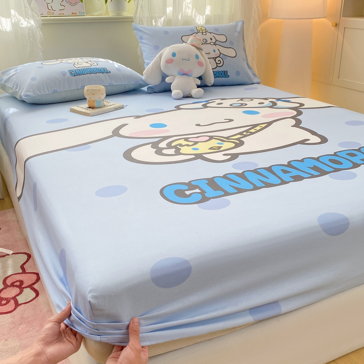 91家纺网 家纺一手货源 找家纺 博雅 2026新款三丽欧大版全棉纯棉单床笠床笠单件 全棉大版-圈圈玉桂狗