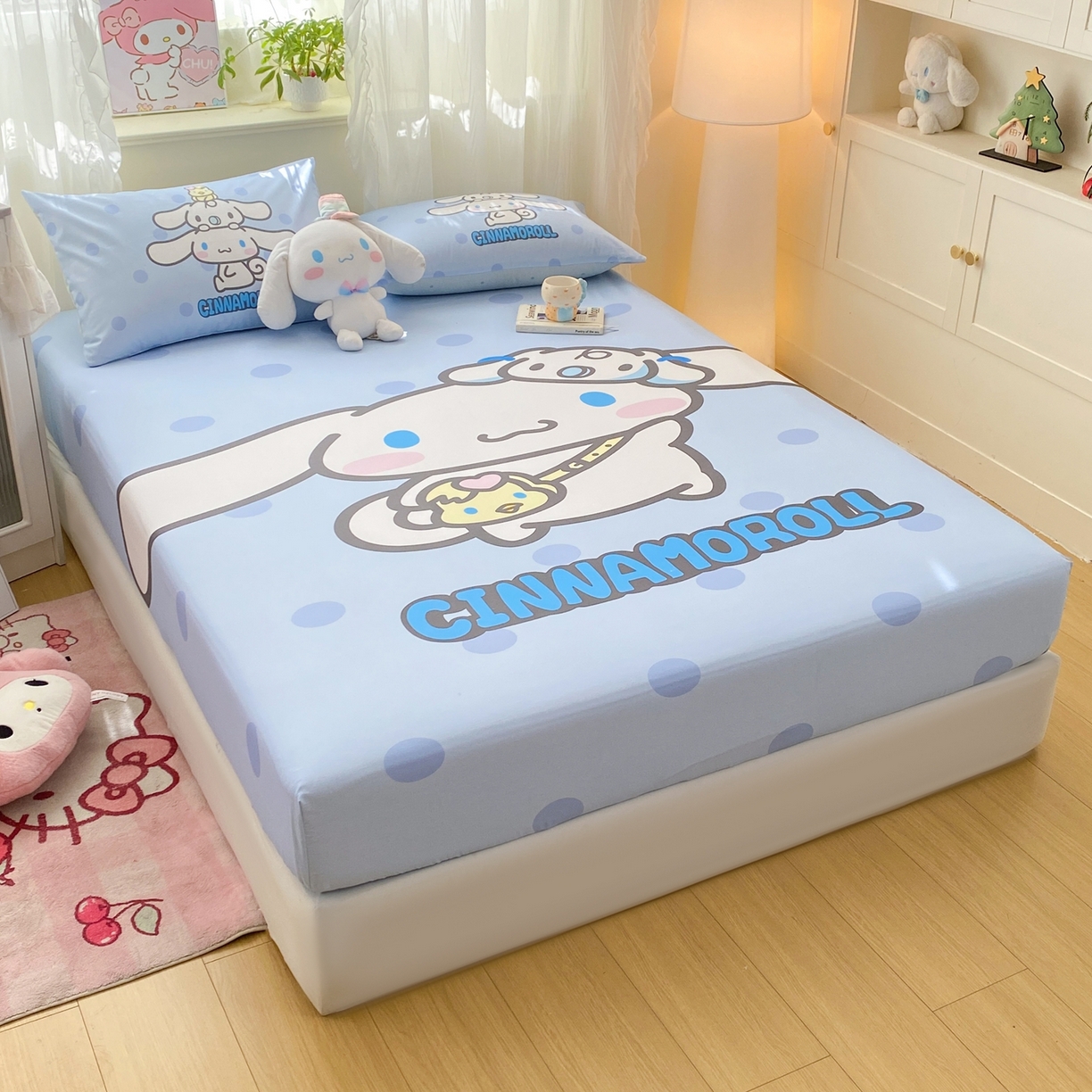 91家纺网 家纺一手货源 找家纺 博雅 2026新款三丽欧大版全棉纯棉单床笠床笠单件 全棉大版-圈圈玉桂狗