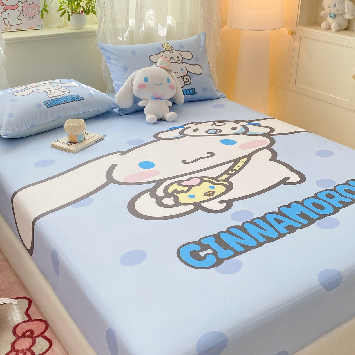 91家纺网 家纺一手货源 找家纺 博雅 2026新款三丽欧大版全棉纯棉单床笠床笠单件 全棉大版-圈圈玉桂狗