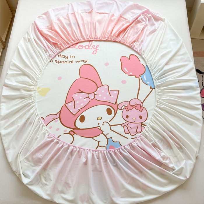 91家纺网 家纺一手货源 找家纺 博雅 2026新款三丽欧大版全棉纯棉单床笠床笠单件 全棉大版-糖果美乐蒂