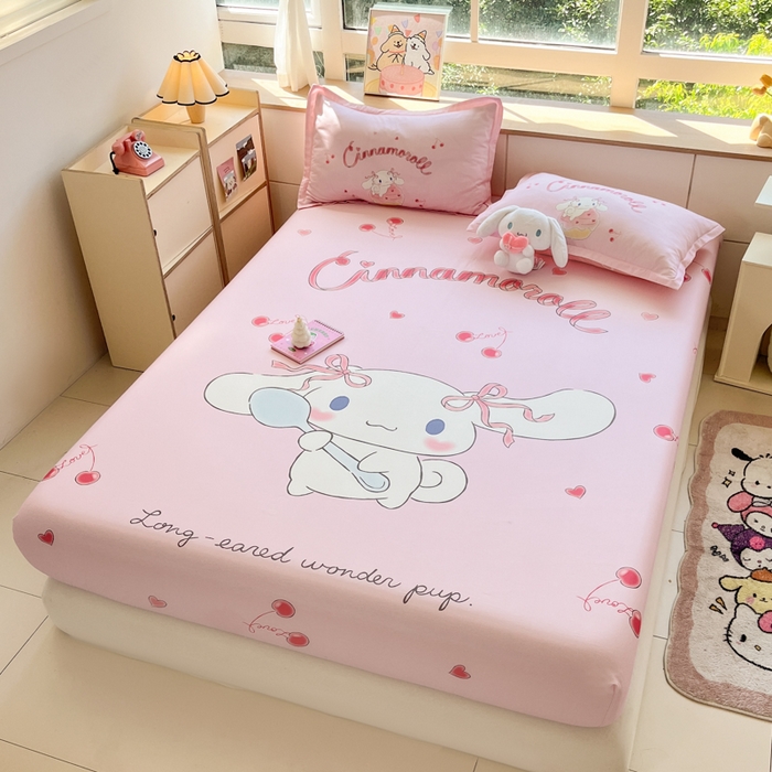 91家纺网 家纺一手货源 找家纺 博雅 2026新款三丽欧大版全棉纯棉单床笠床笠单件 全棉大版-淘气玉桂狗