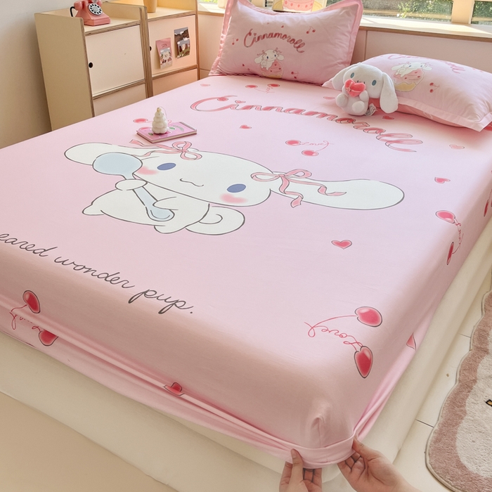 91家纺网 家纺一手货源 找家纺 博雅 2026新款三丽欧大版全棉纯棉单床笠床笠单件 全棉大版-淘气玉桂狗