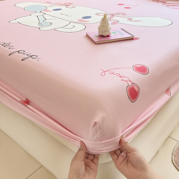 91家纺网 家纺一手货源 找家纺 博雅 2026新款三丽欧大版全棉纯棉单床笠床笠单件 全棉大版-淘气玉桂狗