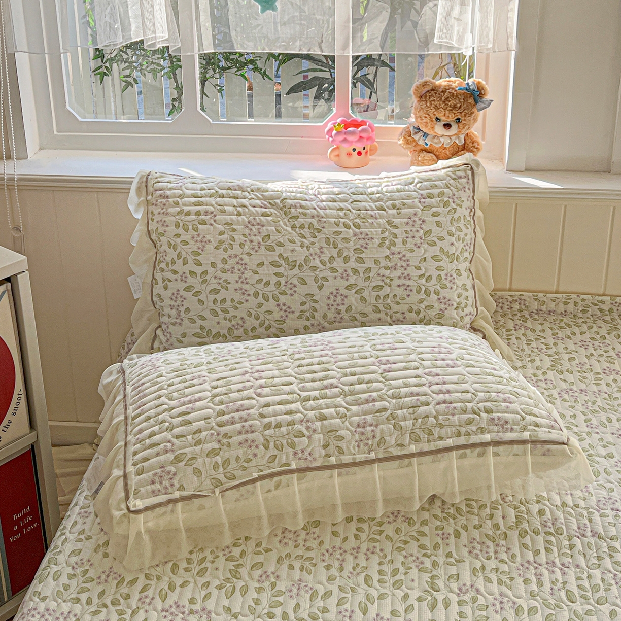 91家纺网 家纺一手货源 找家纺 富米莱（原臻工厂） 2026新款高奢维密花边冰肤格凉感夏凉被床盖夏被空调被四件套 夏被床盖-青枝纳福