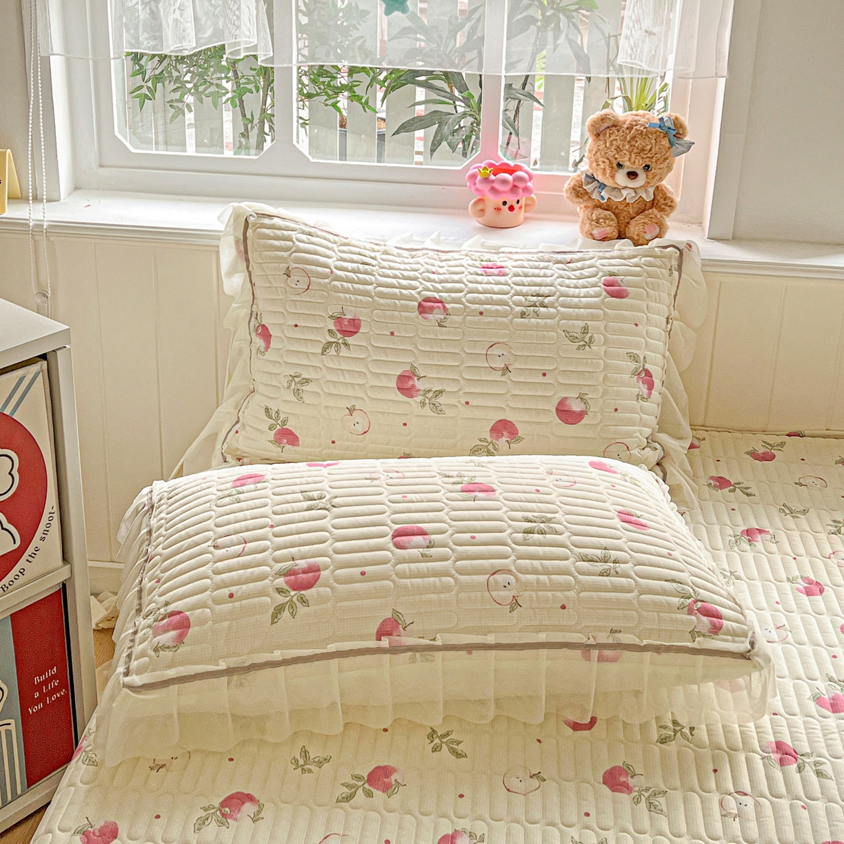 91家纺网 家纺一手货源 找家纺 富米莱（原臻工厂） 2026新款高奢维密花边冰肤格凉感夏凉被床盖夏被空调被四件套 夏被床盖-桃桃奶英