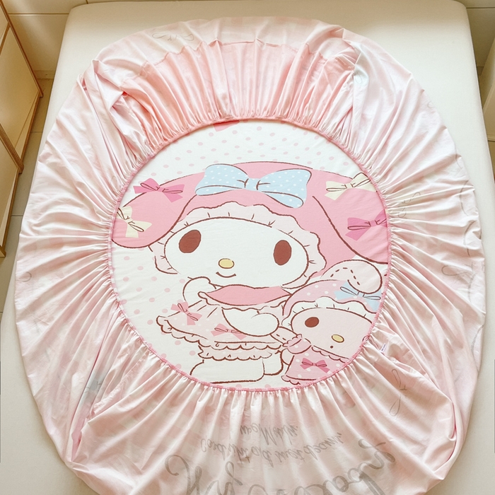 91家纺网 家纺一手货源 找家纺 博雅 2026新款三丽欧大版全棉纯棉单床笠床笠单件 全棉大版-玩偶美乐蒂