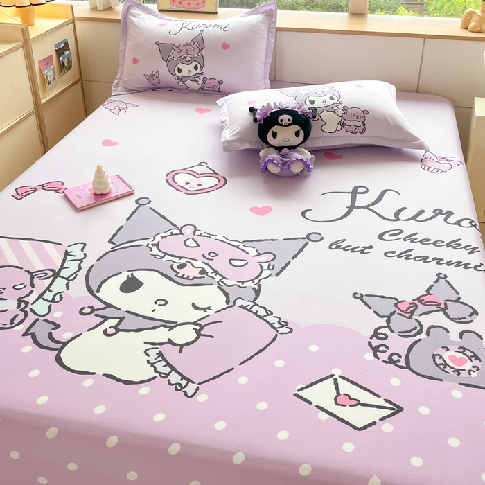 91家纺网 家纺一手货源 找家纺 博雅 2026新款三丽欧大版全棉纯棉单床笠床笠单件 全棉大版-晚安库洛米